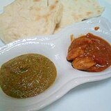 本格インドカレー☆ほうれん草カレーとチキンカレー